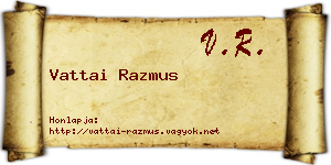 Vattai Razmus névjegykártya